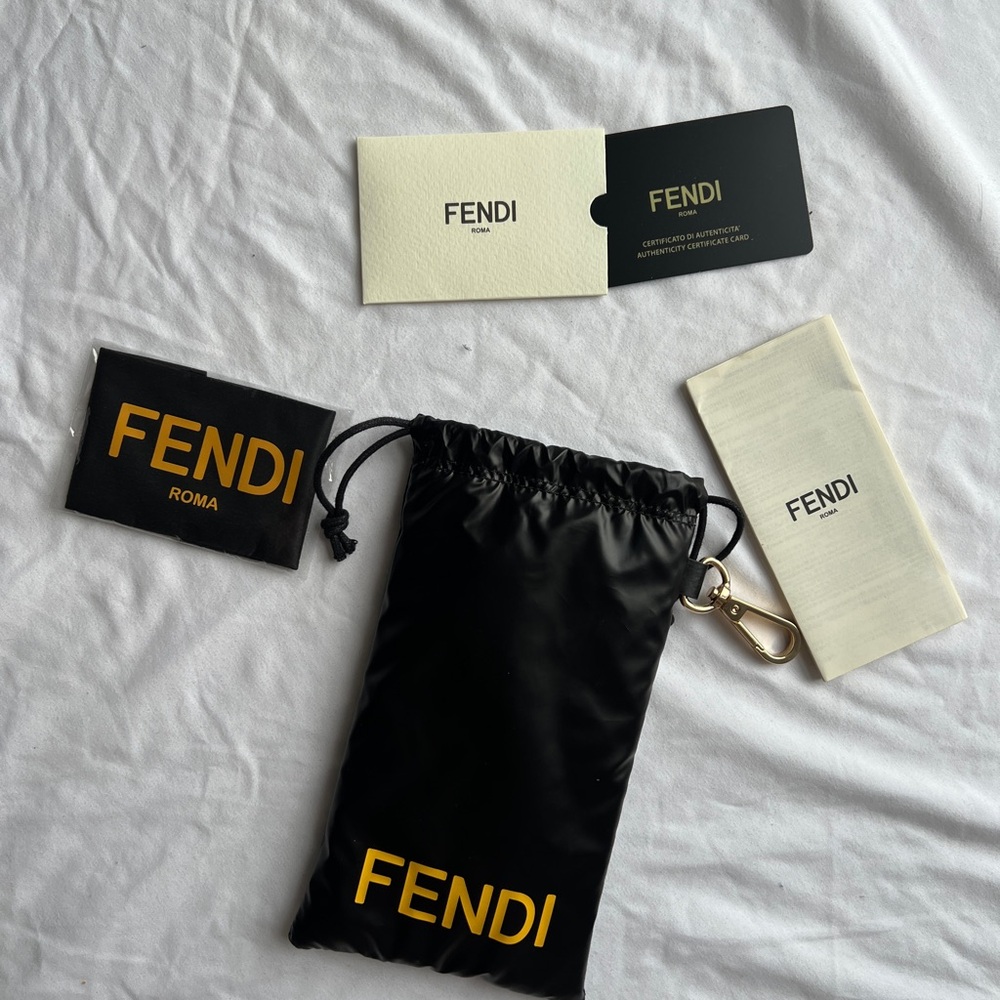 Brand New FENDI soft case sunglasses Eyeglasses cushioned pouch drawstring